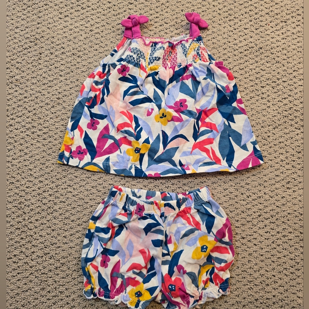 Carter's Colorful Floral Baby Outfit 9 Months